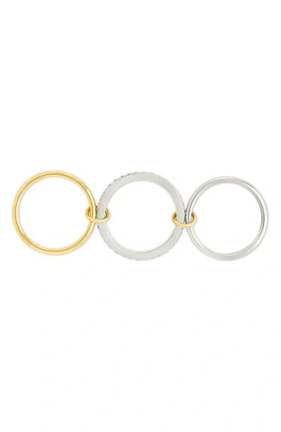 Sterling Forever Edda Cubic Zirconia Statement Linked Stacking Ring