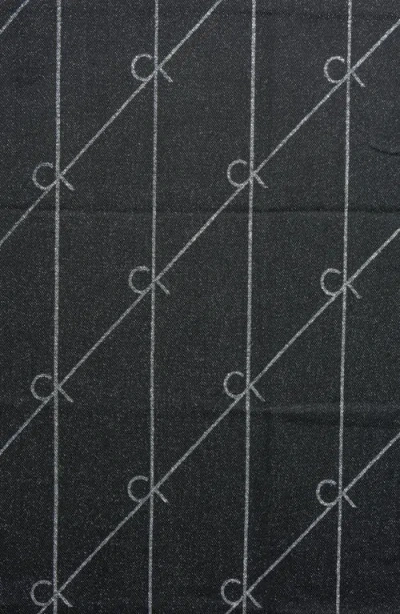 Calvin Klein Diagonal Ck Metallic Logo Scarf