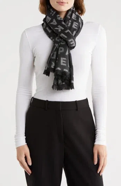 Karl Lagerfeld Paris Logo Metallic Wrap Scarf