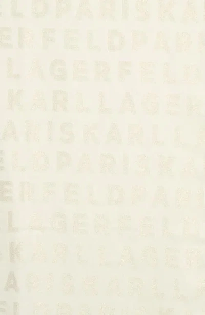 Karl Lagerfeld Paris Logo Metallic Wrap Scarf