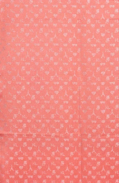 Karl Lagerfeld Paris Metallic Logo Scarf