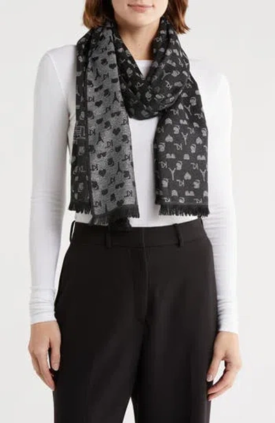 Karl Lagerfeld Paris Metallic Logo Scarf