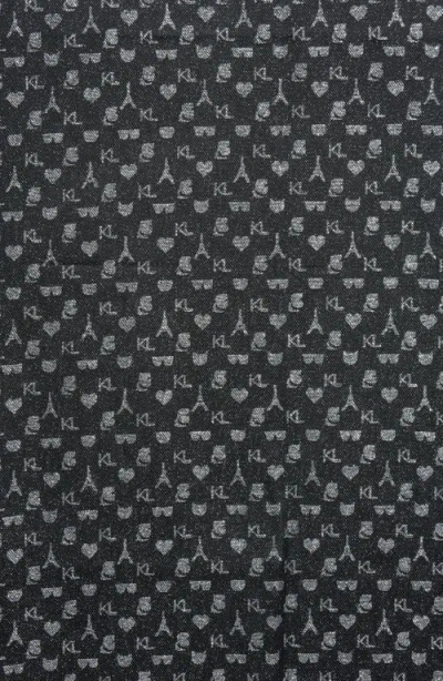 Karl Lagerfeld Paris Metallic Logo Scarf