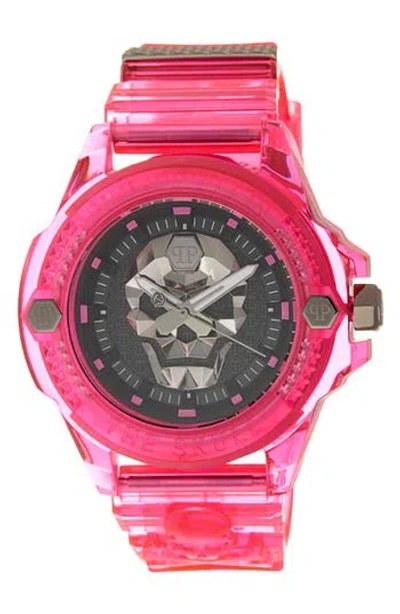 Philipp Plein The $kull Scuba Duba Silicone Strap Watch, 44mm