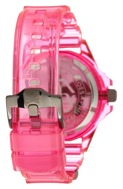 Philipp Plein The $kull Scuba Duba Silicone Strap Watch, 44mm