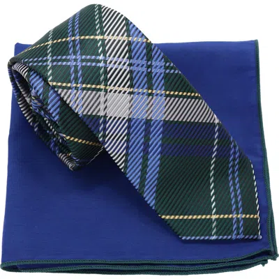 Ben Sherman Plaid Tie & Pocket Square Box Set