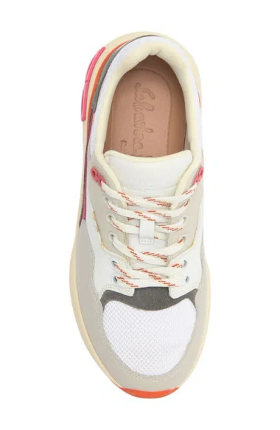 Ferragamo Leather And Fabric Low-top Sneakers In White