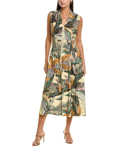 Nicole Miller Izzy Woven Midi Dress In Multi