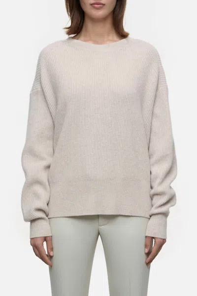 Closed Merino Wool Jumper In Pearl Beige In White