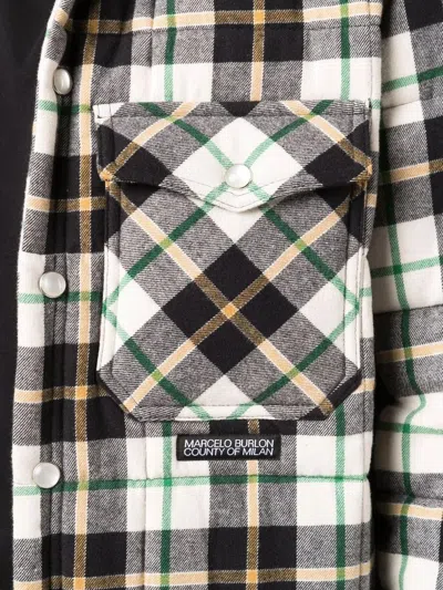 Marcelo Burlon County Of Milan County Of Milan Tartan Padded Shirt In Green