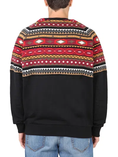Marcelo Burlon County Of Milan Marcelo Burlon Felpa In Lana E Cotone In Black
