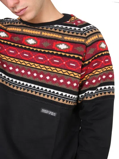 Marcelo Burlon County Of Milan Marcelo Burlon Felpa In Lana E Cotone In Black