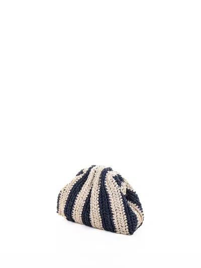 Maria La Rosa Mini Game Pochette In Two-tone Crochet