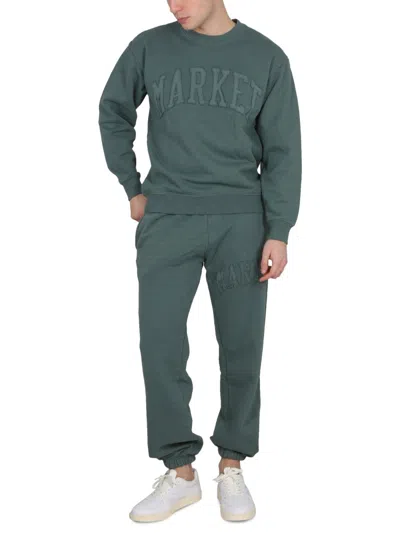 Market Trousers With Logo Detail And Pockets In Green