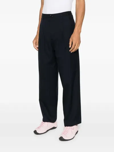 Marni Trousers With Pleated Design And Pockets In Black