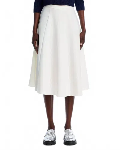 Theory Full Round Midi Skirt In Ivory In White