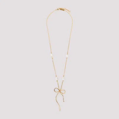Marni Pearl-embellished Necklace In Gold