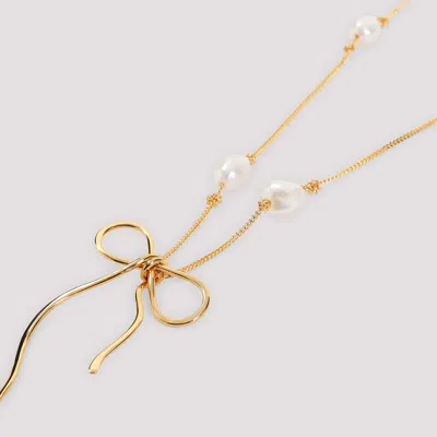 Marni Pearl-embellished Necklace In Gold