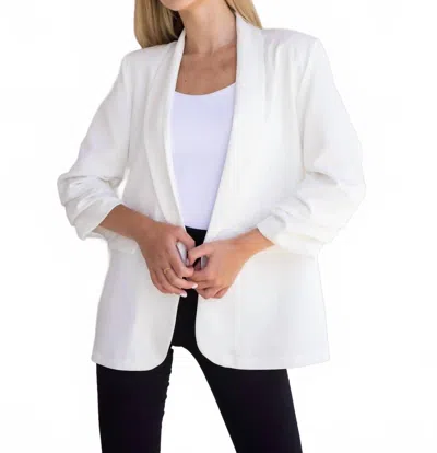 Moving Forward Women's Crystal Blazer In White