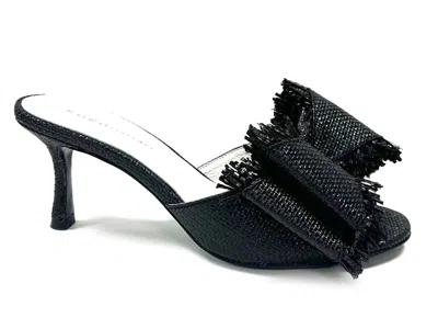 Koko + Palenki Kyra Raffia Sandals In Black