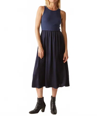Michael Stars Bridgette Media Tank Midi Dress In Nocturnal In Blue
