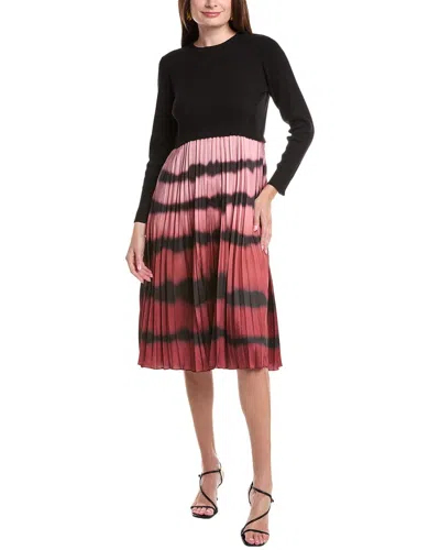 Nanette Lepore Pleated Midi Dress In Black