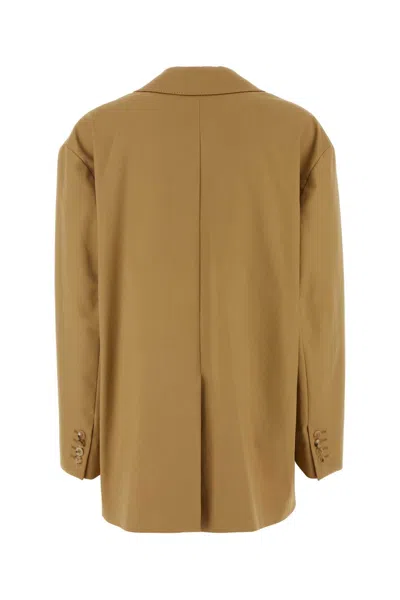 Max Mara Camel Stretch Cotton Monica Blazer
