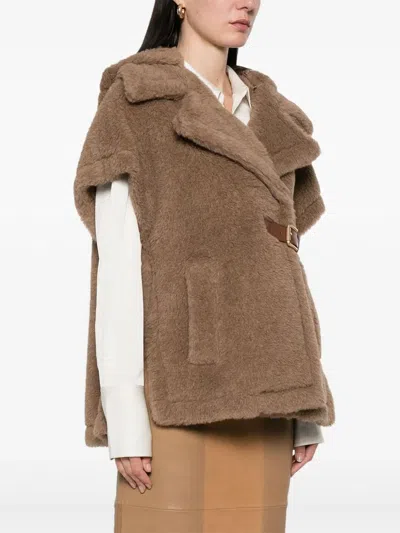 Max Mara Lanoso4 Teddy Fabric Vest Cape