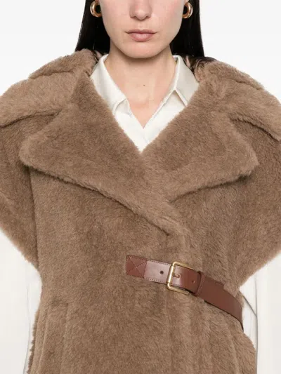 Max Mara Lanoso4 Teddy Fabric Vest Cape