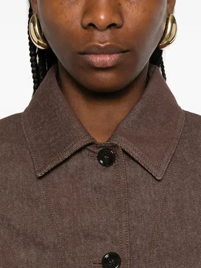Max Mara Carpa Cropped Denim Jacket By  In Brown