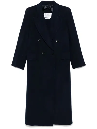 Max Mara Long Wool Cashmere Coat With Notched Lapels