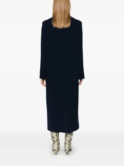 Max Mara Long Wool Cashmere Coat With Notched Lapels