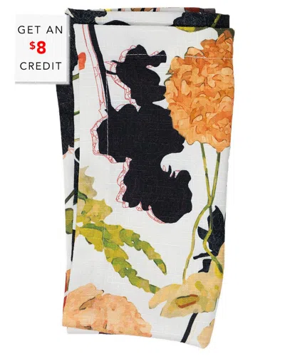 Elizabeth Sutton Home Auburn Bouquet Faux Linen Napkin With $8 Credit