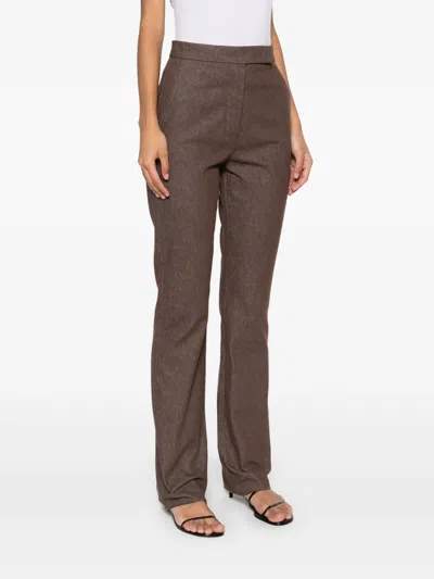 Max Mara Galicia Denim Trousers Clothing In Brown