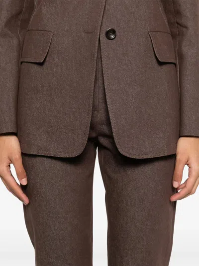 Max Mara Galicia Denim Trousers Clothing In Brown