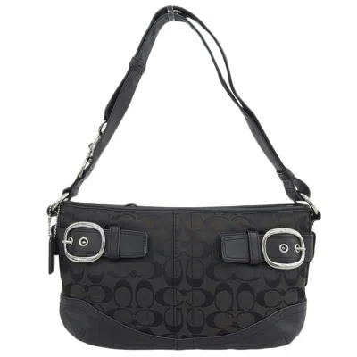 Pre-owned Coach Canvas Leather Shoulder Bag ()