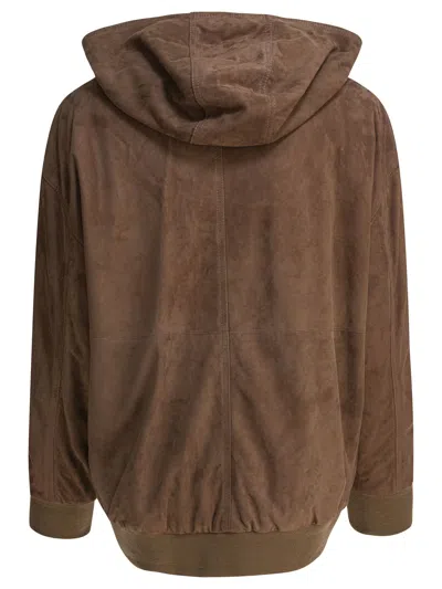 Max Mara S Brown Suede Jacket In Brown
