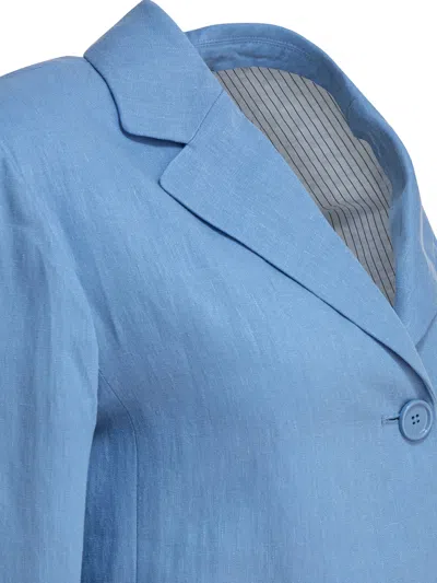 Max Mara S Linen Light Blue Jacket