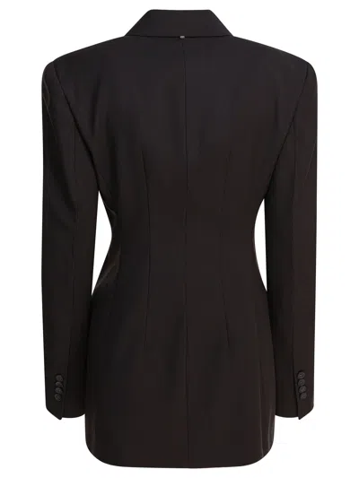 Sportmax Tailored Double-breasted Jackets Button Detailing In Black