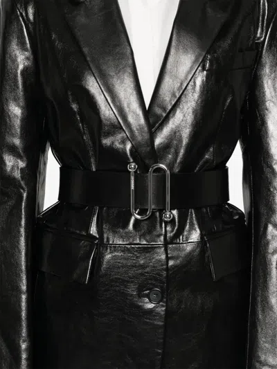 Sportmax Tailored Black Jacket With Shiny Finish