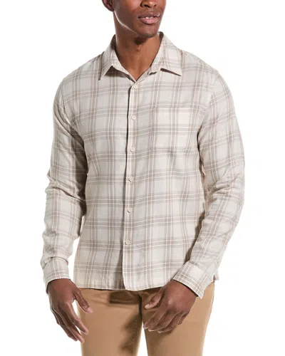 Vince Castello Plaid Shirt In Neutral