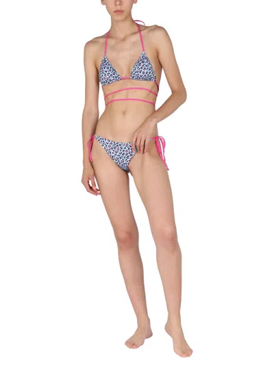Mc2 Saint Barth Animalier Print Bikini Top In Multi