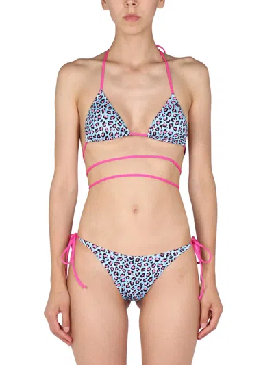 Mc2 Saint Barth Animalier Print Bikini Top In Multi