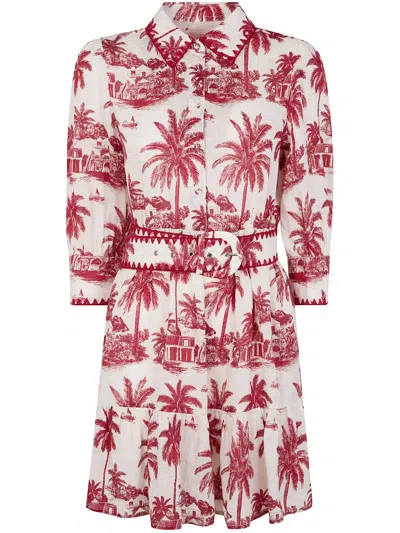 Mc2 Saint Barth Daisi Short Dress With D Belt By  In Multi