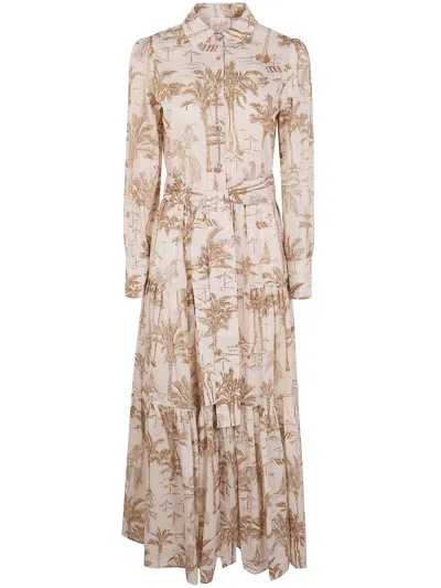 Mc2 Saint Barth Woman Toile De Jouy Cotton Dress Jensen