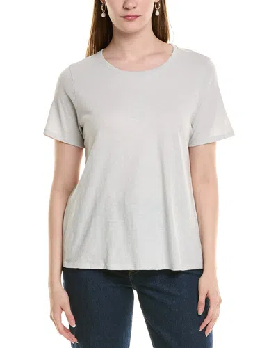 Eileen Fisher Crewneck T-shirt In Gray