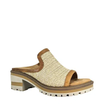 Salvia Women's Harper X Heeled Sandal In Raffia/nutmeg