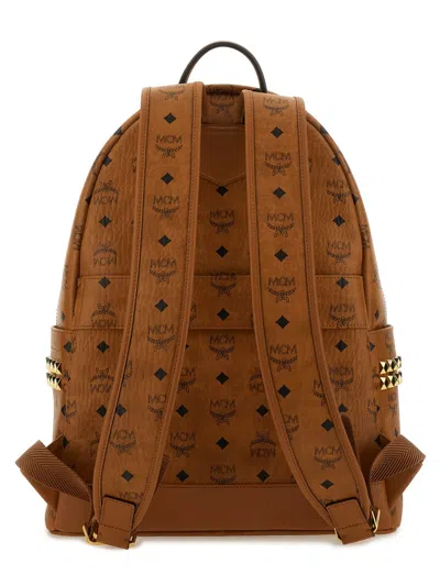 Mcm Backpack Stark In Visetos In Brown