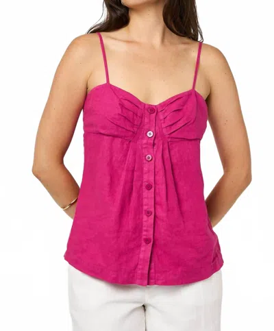Joie Lavan Sleeveless Top In Fuchsia Red In Pink