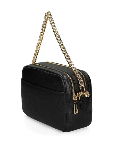 Michael Kors 'bryant' Black Shoulder Bag With Logo Lettering On The Front And Chain Shoulder Strap